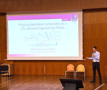 Balázs delivers his talk