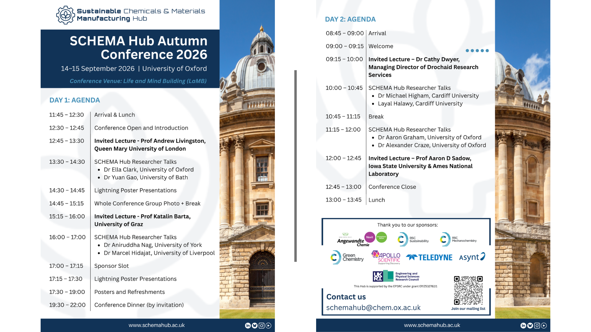 SCHEMA Hub Autumn Conference 2026 programme