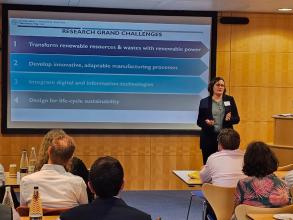 Professor Charlotte Williams presenting at the SCHEMA launch event