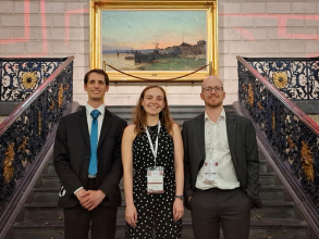 Balázs with colleagues