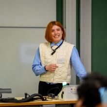 Dr Matilde Concilio presenting her recent work on sustainable polyester vitrimers